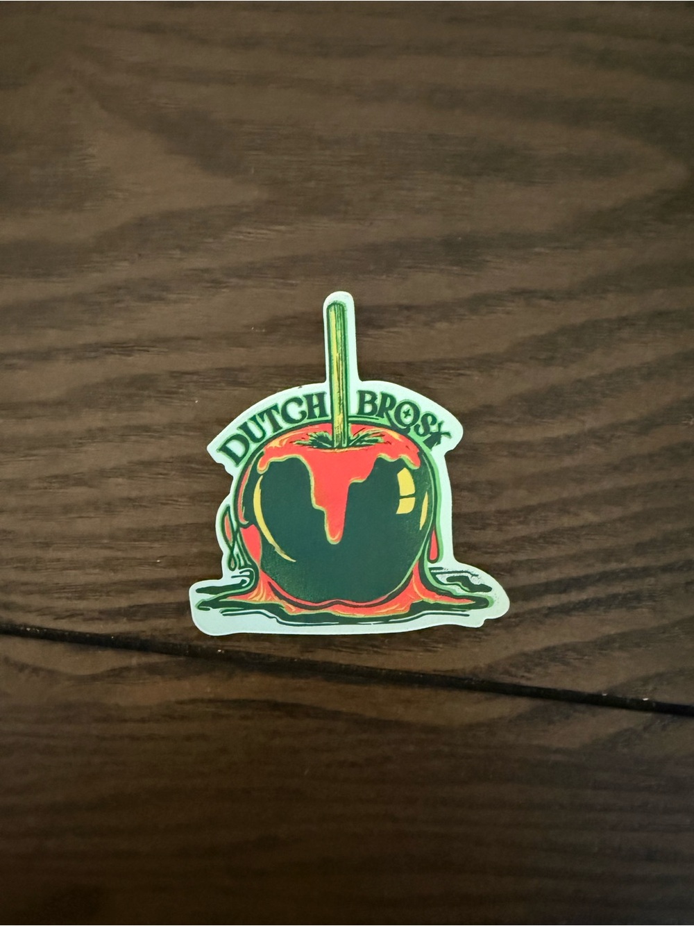 Dutch Bros Green & Red Caramel Apple Sticker